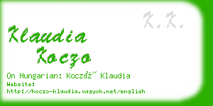 klaudia koczo business card